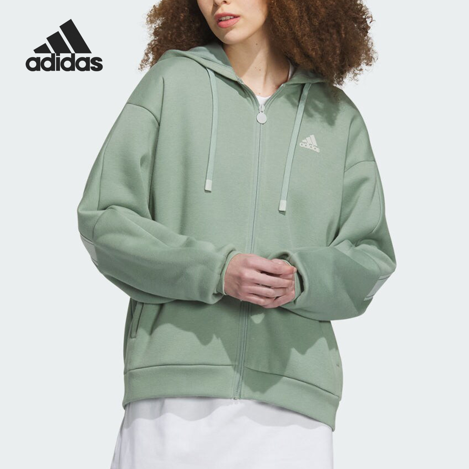 阿迪达斯官方正品女子宽松外套