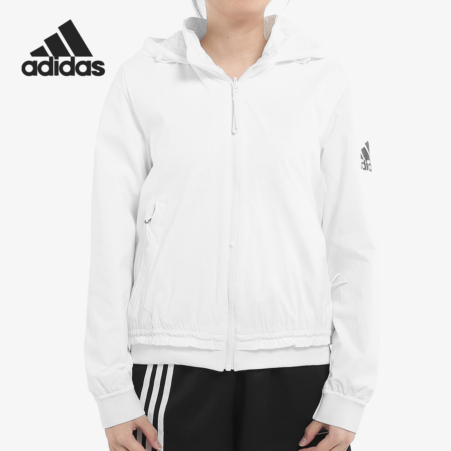 Adidas/阿迪达斯正品冬新款女子运动型格梭织夹克外套FT1760