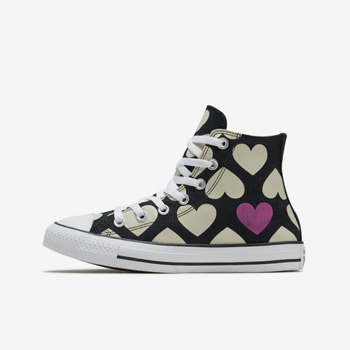 Converse匡威 情人节限定爱心撞色女款高帮休闲帆布鞋 567143C