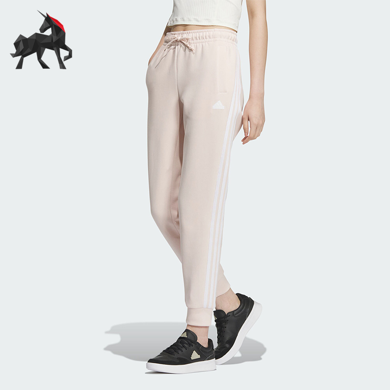 阿迪达斯女士针织运动束脚裤