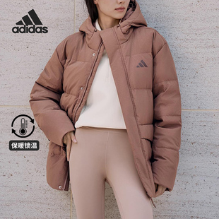 Adidas LINEAR男女运动保暖连帽休闲羽绒服KQ5521 阿迪达斯正品
