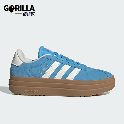 Adidas/阿迪达斯正品VL COURT BOLD女士耐磨厚底休闲板鞋KJ6855