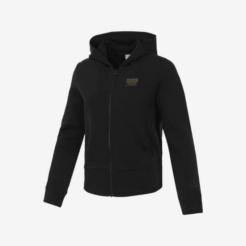 Puma/彪马正品冬季女士保暖针织连帽运动户外外套631072-01