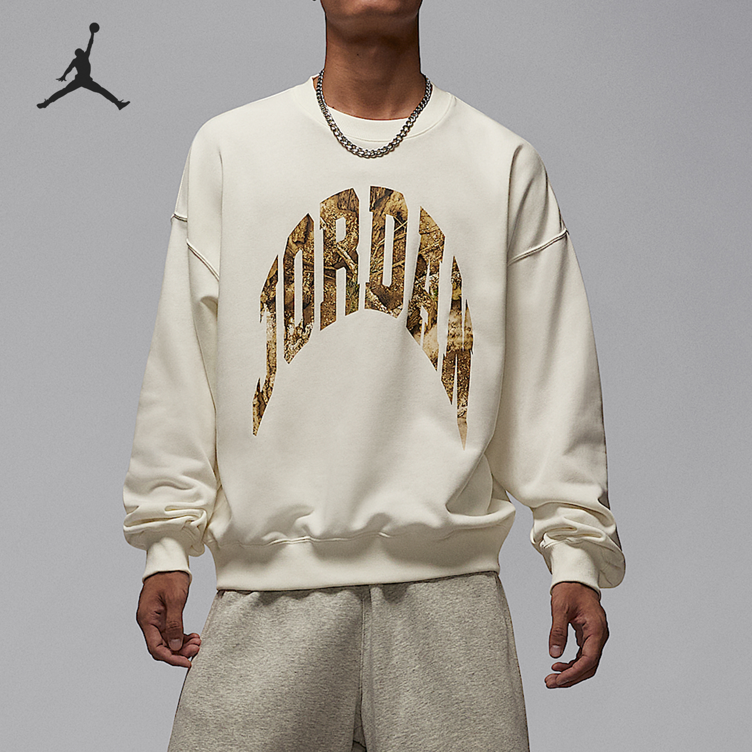 Nike/耐克正品JORDAN男士圆领耐穿休闲日常卫衣IM6305-133