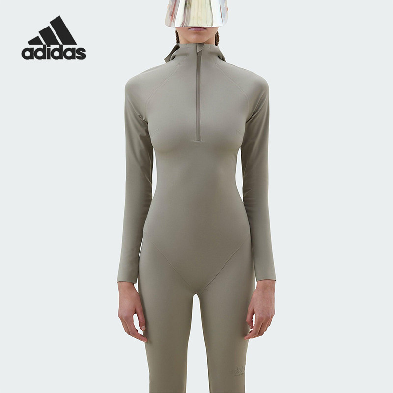 Adidas/阿迪达斯正品Athletics连帽连体衣新款女经典连体衣IV9290
