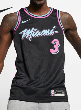 Nike/耐克正品运动男子迈阿密热火南海岸 SW球衣AJ4622-013