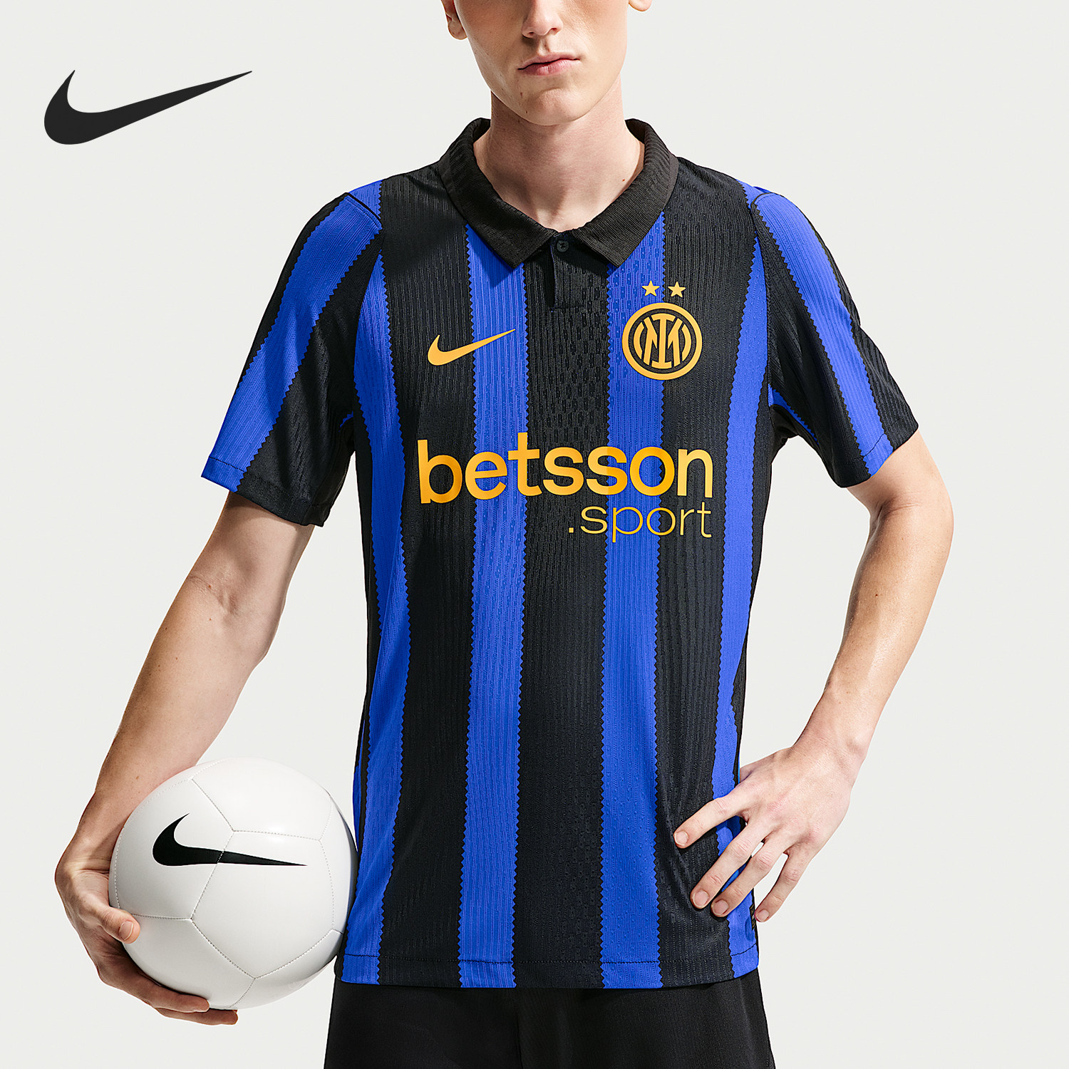 Nike/耐克正品Aero-FIT球員版男士条纹运动足球T恤II2736-409