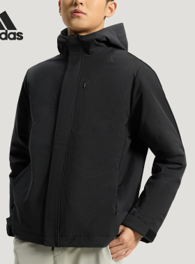 Adidas/阿迪达斯正品武宗系列新款男黑色经典保暖夹克外套KG0826