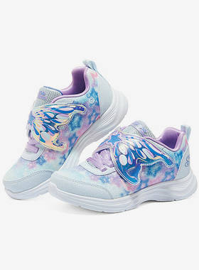 Skechers/斯凯奇正品大童款缓震耐磨魔术贴运动休闲冰灯鞋303260L
