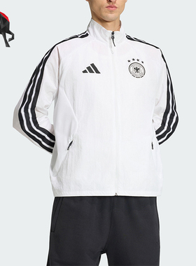 Adidas/阿迪达斯正品德国队男士足球运动经典立领夹克外套JZ9339