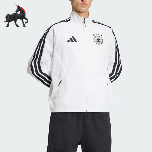 Adidas/阿迪达斯正品德国队男士足球运动经典立领夹克外套JZ9339