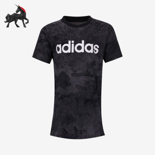 Adidas/阿迪达斯正品黑色休闲舒适轻便经典透气耐磨短袖CF6494