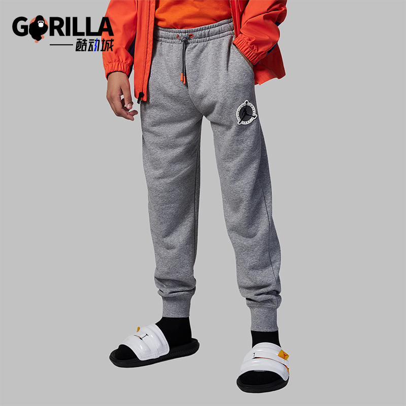 Nike/耐克正品JORDAN大童系带束脚针织透气长裤FN6491-091