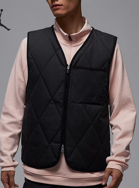 Nike/耐克正品JORDAN男士休闲高尔夫保暖宽松棉马甲HQ8680-010