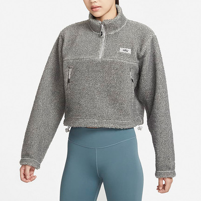 Nike/耐克正品冬季新款女子休闲仿羊羔绒加厚保暖卫衣 DQ6243-029