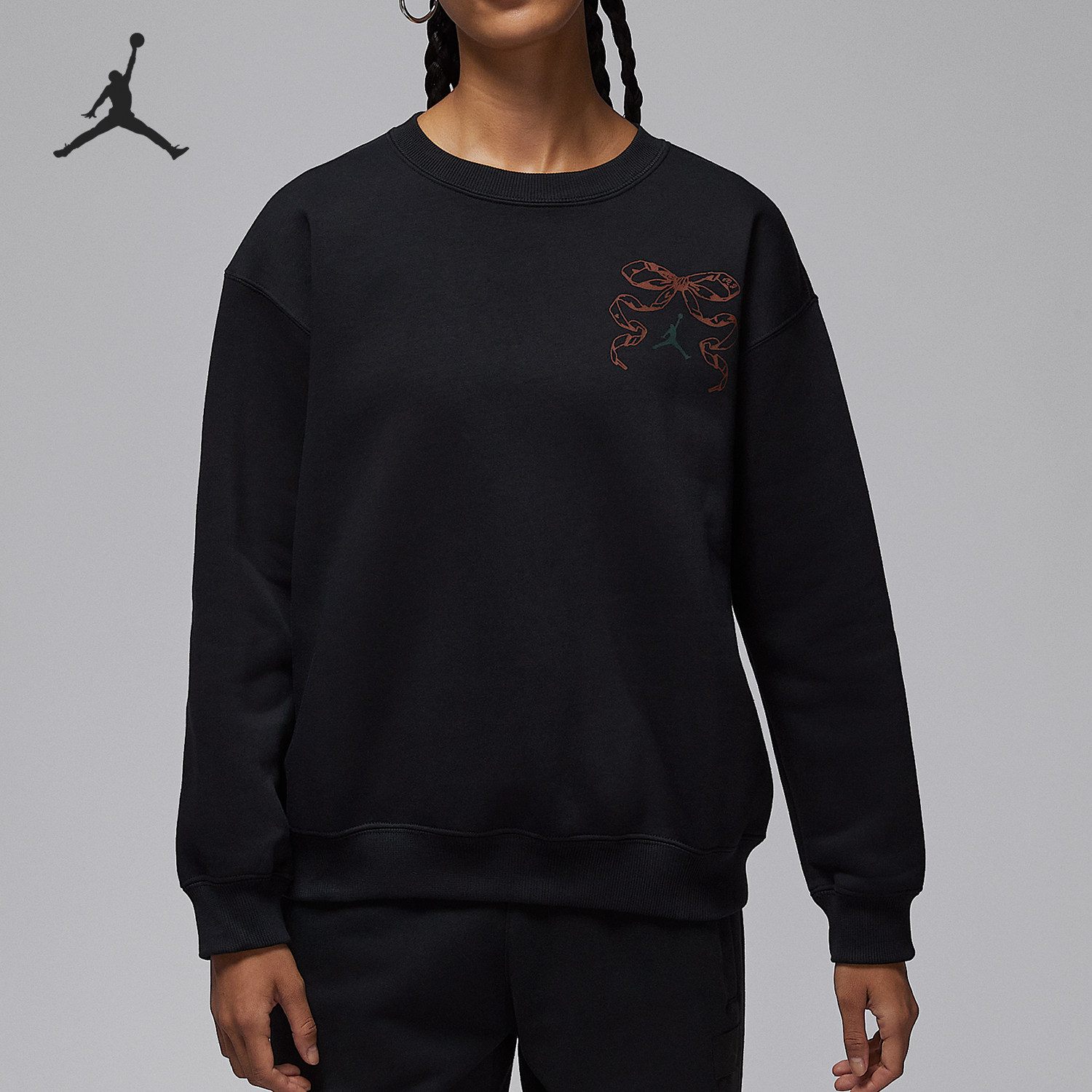Nike/耐克官方正品JORDAN女士针织圆领休闲运动卫衣IM5418-010,运动服/休闲服装,运动卫衣/套头衫,淘宝优惠券,粉丝福利购,淘宝优惠卷