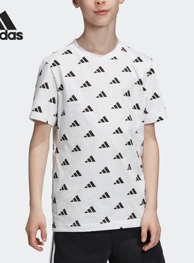 Adidas/阿迪达斯正品夏季大童跑步训练健身透气运动T恤DV1663
