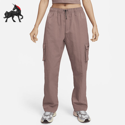 Nike/耐克正品运动女士梭织宽松阔腿工装直筒长裤DO7210-208