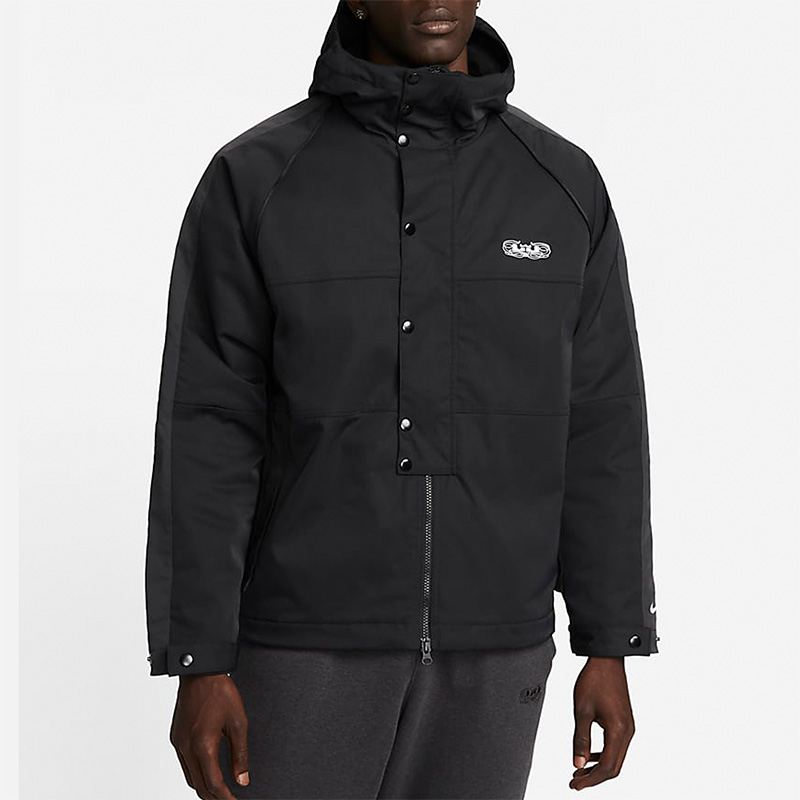 Nike/耐克正品冬季新款男子篮球运动保暖夹棉连帽外套 DQ6137-010