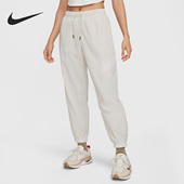 Nike 104 DM6184 耐克正品 运动女子透气休闲松紧梭织束脚长裤