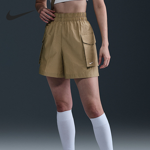 HM6983 Nike 短裤 2025女士松紧腰透气耐穿工装 297 耐克官方正品