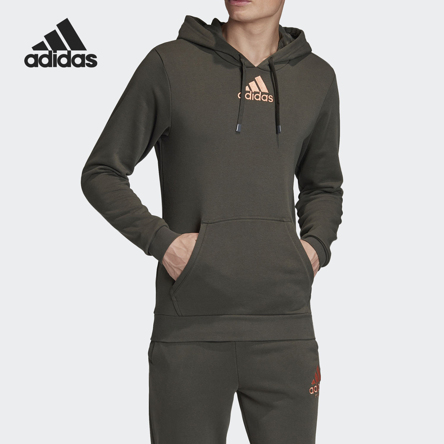 Adidas/阿迪达斯正品2025男士复古连帽运动针织卫衣FM1191