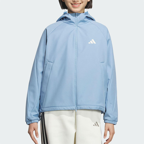 Adidas/阿迪达斯正品SOFTSHELL JACKET女士运动连帽外套KC0087