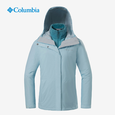 Columbia哥伦比亚正品女子户外防水抓绒内胆三合一冲锋衣WR1958