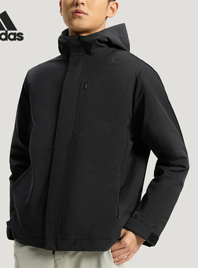 Adidas/阿迪达斯正品武宗系列新款男黑色经典保暖夹克外套KG0826