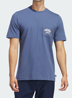 Adidas/阿迪达斯正品新款男士高尔夫印花运动短袖T恤IN6350