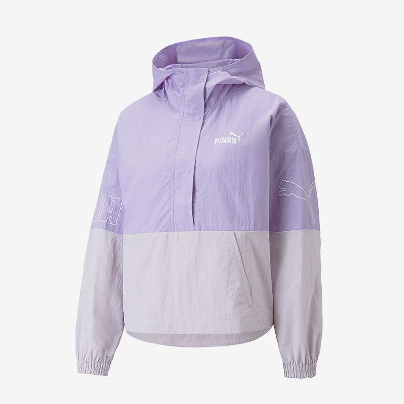 Puma/彪马正品2024新款女士运动休闲半拉链简约宽松连帽卫衣图片
