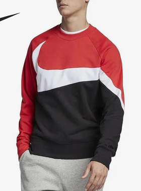 Nike/耐克官方正品Big Swoosh休闲男子圆领套头卫衣 AR3089-011