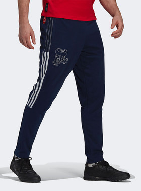 Adidas/阿迪达斯正品新款男子休闲运动系带针织长裤GK9398