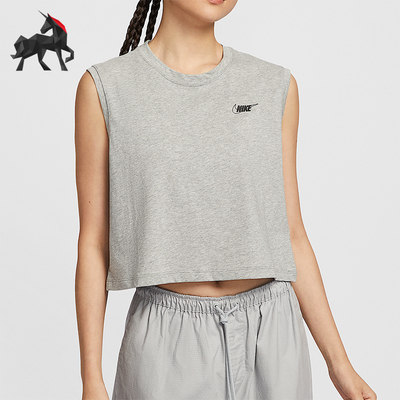 Nike/耐克正品Sportswear短款无袖字母T恤经典无袖T恤HF9532-063