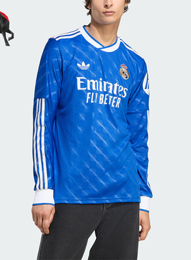 Adidas/阿迪达斯正品三叶草男士修身足球运动训练透气长袖JW4054