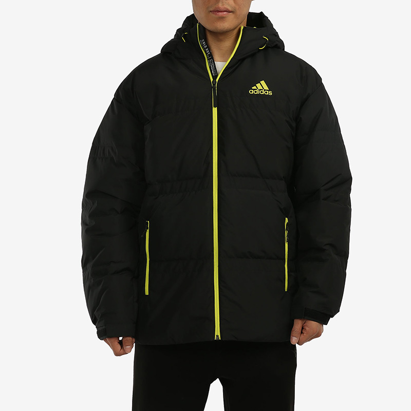 Adidas/阿迪达斯正品春季新款保暖连帽男子运动休闲羽绒服H20773