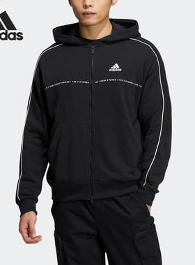 Adidas/阿迪达斯正品春新款休闲连帽男女运动夹克IA9435