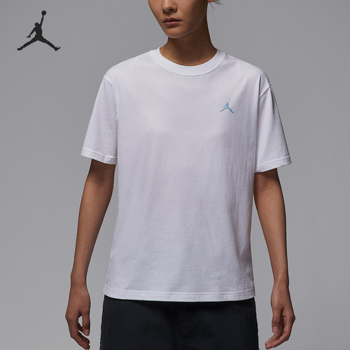 Nike/耐克正品JORDAN女士宽松简约水彩画经典休闲短袖HJ0188-100