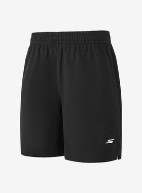 Skechers/斯凯奇正品夏季款女士刺绣简约松紧针织短裤P225W249