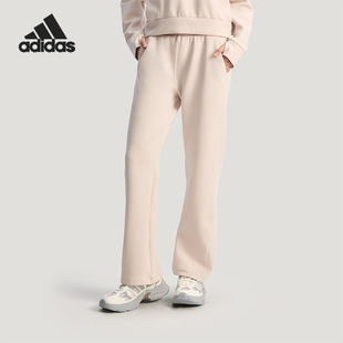 女士日常直筒针织运动长裤 Adidas 款 2025冬季 KH2689 阿迪达斯正品