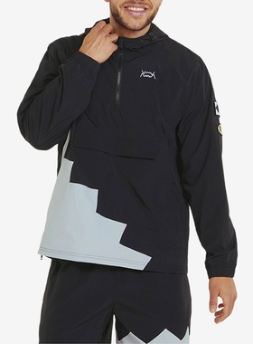 Puma/彪马正品篮球运动男子连帽套头半拉链外套上衣534185-01