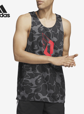 Adidas/阿迪达斯正品Bape男士双面篮球训练无袖背心JF1154