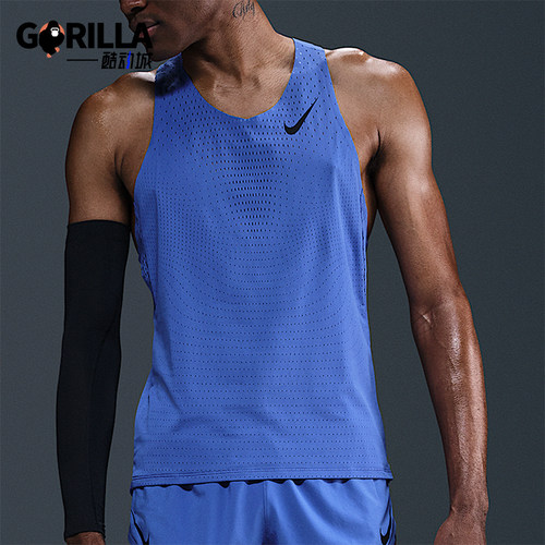 Nike/耐克正品Dri-FIT男士透气跑步运动比赛背心T恤FN4231-411