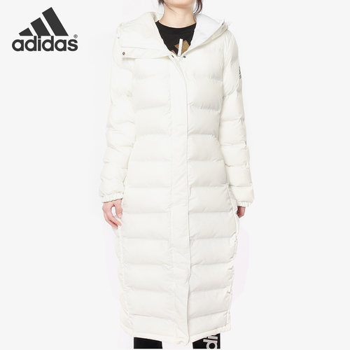 阿迪达斯女子户外长款运动棉服