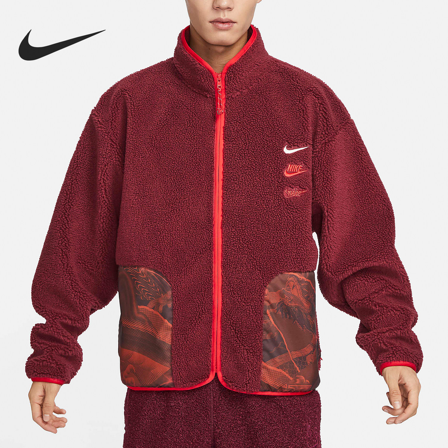Nike/耐克正品Sportswear 龙年款男士仿羊羔绒夹克FZ6194-677,运动服/休闲服装,运动茄克/外套,淘宝优惠券,粉丝福利购,淘宝优惠卷
