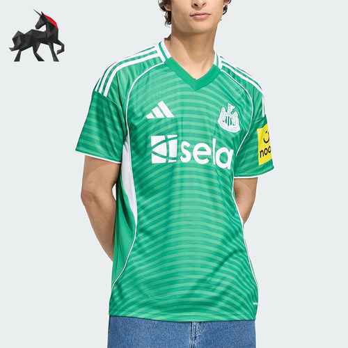 Adidas/阿迪达斯正品2025夏季款男士比赛足球运动透气短袖JJ2245