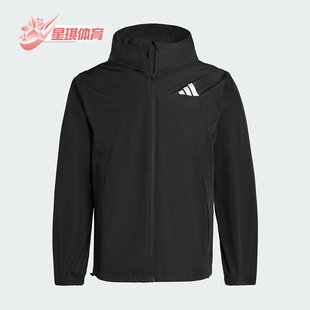 Adidas/阿迪达斯正品WOVENJACKET新款男女经典黑色夹克外套IB7052