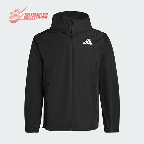 Adidas/阿迪达斯正品WOVENJACKET新款男女经典黑色夹克外套IB7052