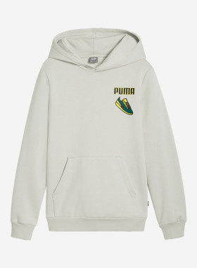 Puma/彪马正品运动大童宽松针织印花加绒连帽卫衣628018-68