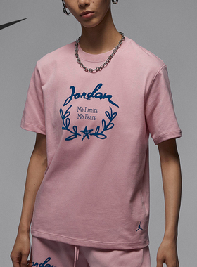 Nike/耐克正品JORDAN女士夏季运动字母印花短袖T恤FN5755-607
